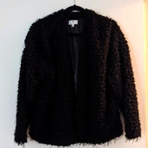 Socialite fun and trendy fuzzy jacket
